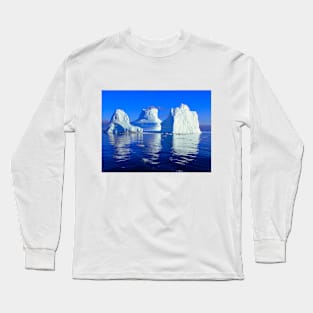 Icebergs (Natural) Long Sleeve T-Shirt